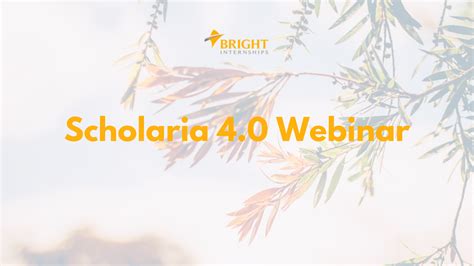 International Internship Webinar Scholaria 4 0