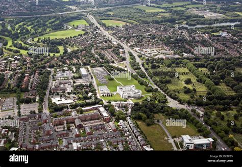 Aerial View Of West Didsbury Manchester Looking South Stock Photo