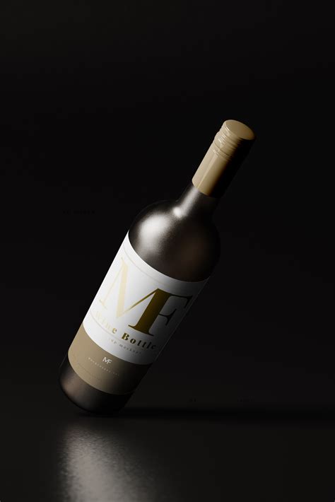 Wine Bottle Close Up Free Mockups Free Mockup World