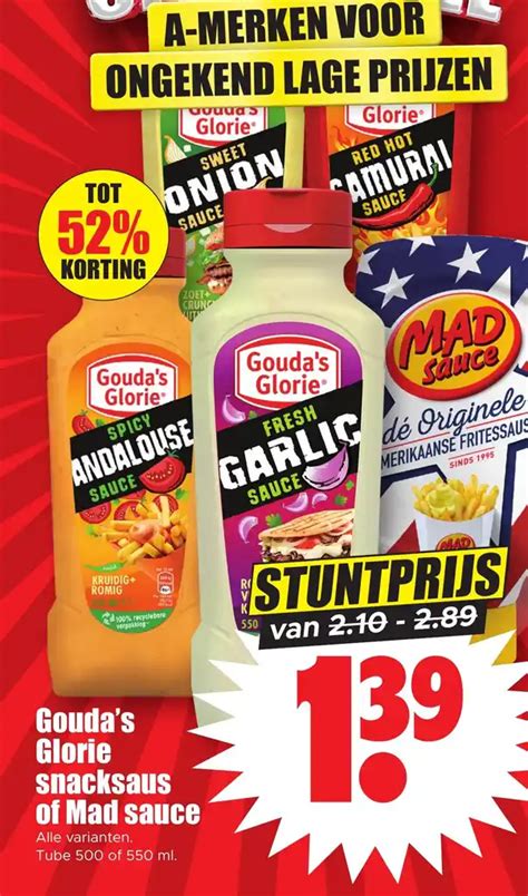 Gouda S Glorie Snacksaus Of Mad Sauce Aanbieding Bij Dirk