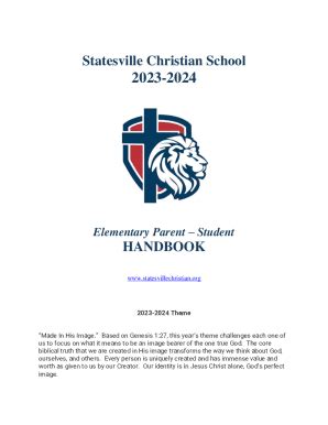 Fillable Online Statesville Christian School HANDBOOK Fax Email Print ...