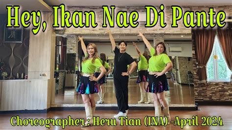 AADC Hey Ikan Nae Di Pante LINE DANCE Beginner Heru Tian YouTube