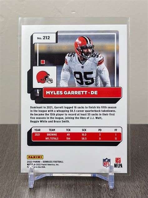 Panini Donruss Press Proof Premium Myles Garrett For Sale