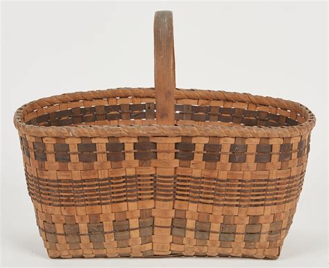 Lot 585: 3 Cherokee Indian Baskets, Two Rivercane | Case Auctions