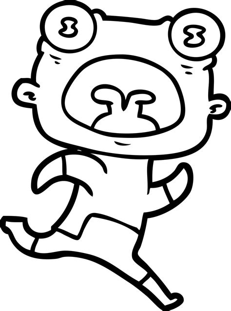 cartoon weird alien running away 12383530 Vector Art at Vecteezy