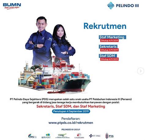 Lowongan Kerja Pt Pelindo Daya Sejahtera Deadline 04 September 2019