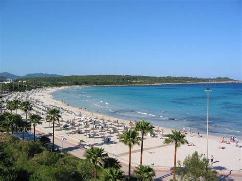 Blick Auf Den Strand Vom Hipotels Mediterraneo Sa Coma