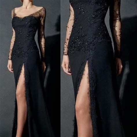 Sheath Evening Dress Long Sleeve Evening Dress Elegant Evening Dress