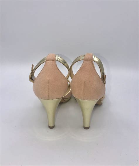 Sandalia Tiras Nude Y Oro E Ferri L Encant Boutique Altea