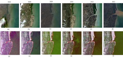 Gambar 7 Perubahan Garis Pantai Di Lampung Dari Tahun 2018 Hingga