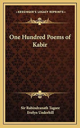 Buy One Hundred Poems Of Kabir Book Online At Low Prices In India One