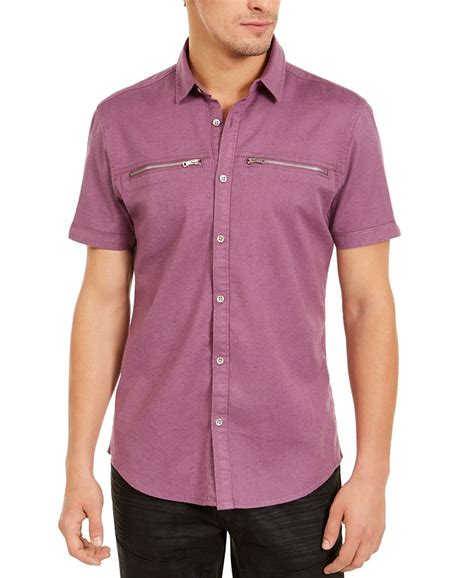 Inc International Concepts I N C Mens Regular Fit Solid Shirt