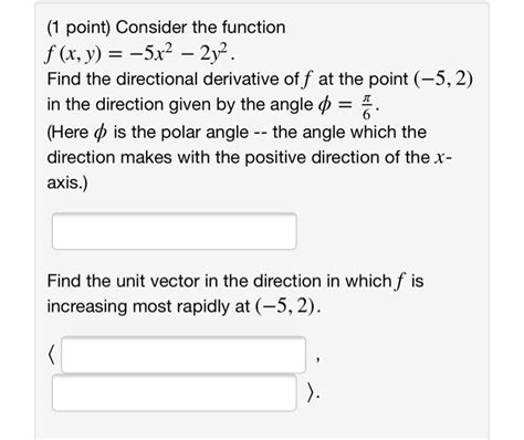 Solved 1 point) Suppose f (x, y) - P(4,1 and A. Find the | Chegg.com 