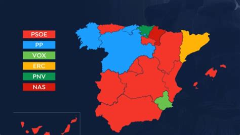 EL PSOE gana las elecciones en España PP y Vox crecen Unidas Podemos