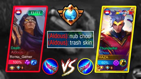 Chou Thunderfist Vs Aldous Stacks Victory Or Defeat Mlbb