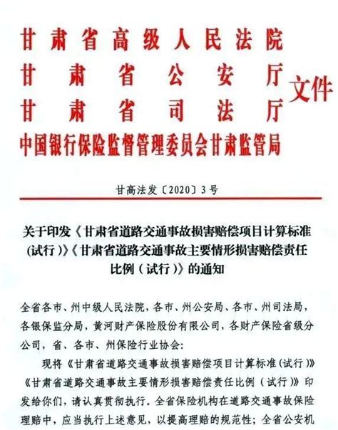 甘肃地区2024年人身损害案件最新赔偿标准发布 附：官方文件关联规定 知乎