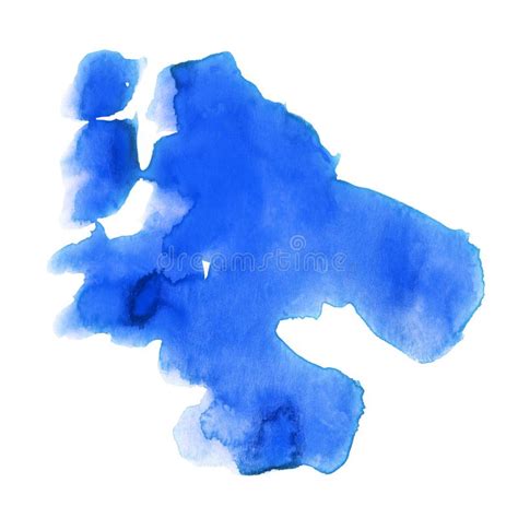 Grande Tache D Aquarelle Bleue Illustration Stock Illustration Du