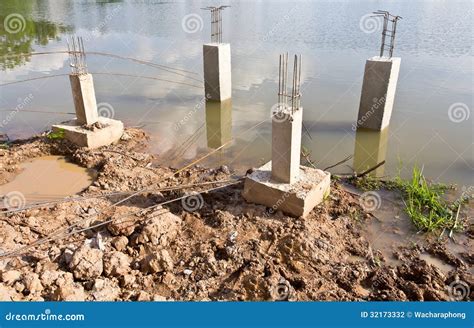 Concrete Abutment Stock Photo Image Of Groundwork Construction