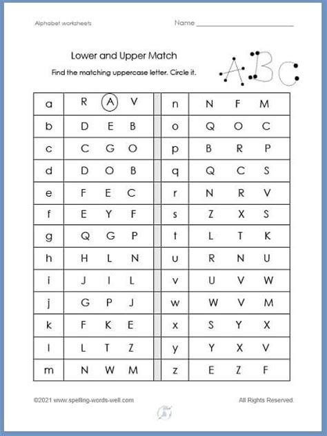 Uppercase And Lowercase Worksheets Lowercase Uppercase