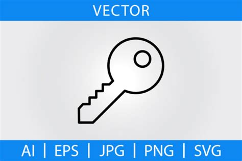 Vector Key Outline Icon Graphic by SAM Designs · Creative Fabrica