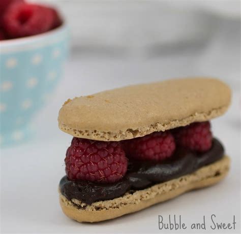 Bubble And Sweet Chocolate Raspberry Macaron Eclairs