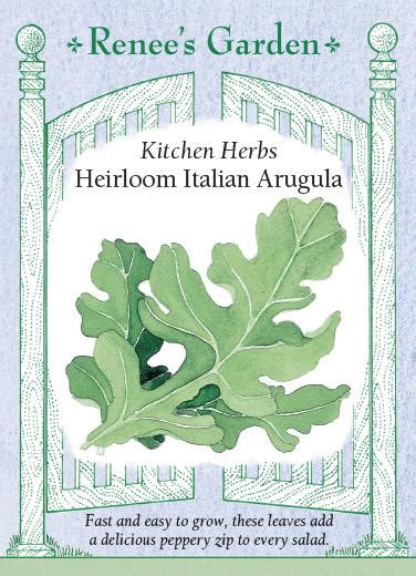 Italian Heirloom Arugula Seed Packet Grimms Gardens