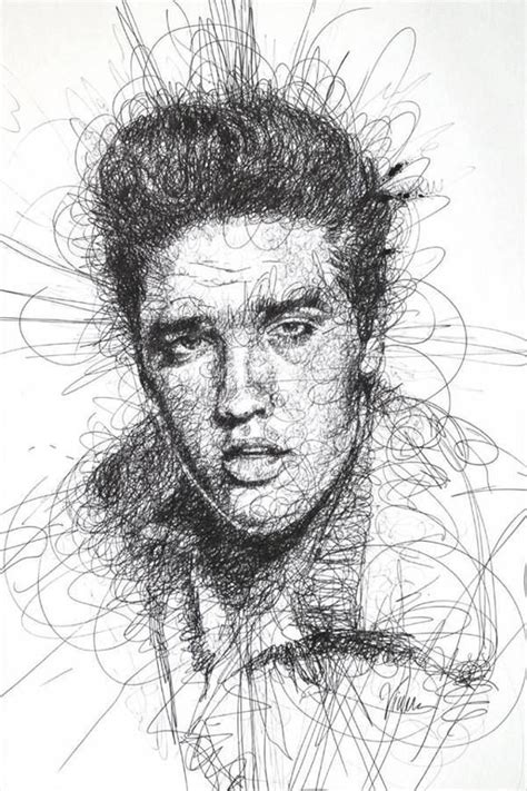 Vince Low Portrait Drawing Scribble Art Scribble Drawings