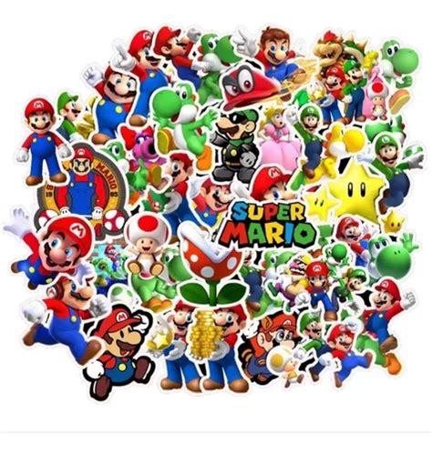 Set Stickers Super Mario Luigi Calcomanias Yoshi En Venta En San