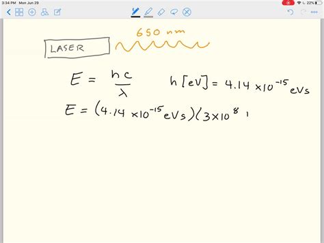 Solved Energy Of A Photon What Is The Energy In Ev Of The Photons