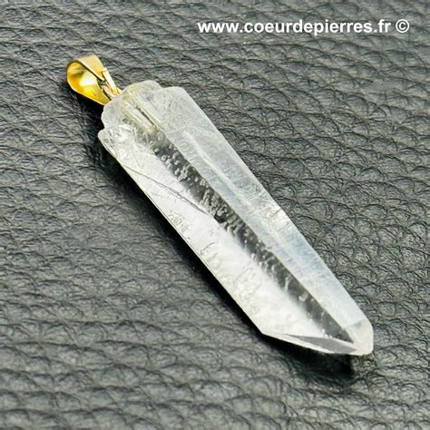 Pendentif en cristal de roche du Brésil réf cr15 Fossiles Minéraux