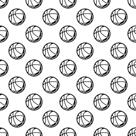 Premium Vector | Seamless white basketball background