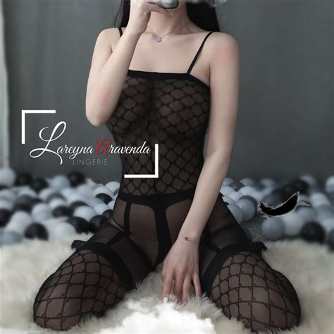 Jual Lingerie One Piece Body Stocking Seksi Model Spiderwoman Lg