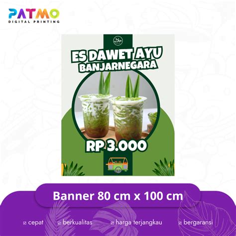 Jual GRATIS DESIGN Spanduk 80X100 Es Dawet Banner Es Teh MMT Warung