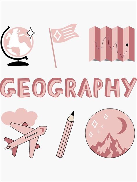 "Peach Geography School Subject Sticker Pack" Sticker for Sale by The ...