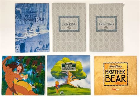 Lot Lot Of 6 Vintage Disney Commemorative Lithograph Sets Lion King