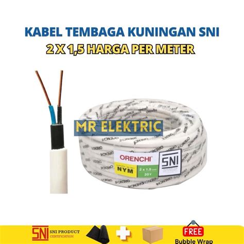 Jual Kabel Listrik Kawat X Mm Nym Harga Per Meter Orenchi Tembaga