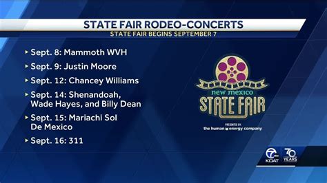 New Mexico State Fair Concert Lineup Youtube