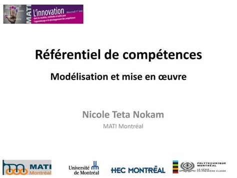 Ppt R F Rentiel De Comp Tences Mod Lisation Et Mise En Uvre