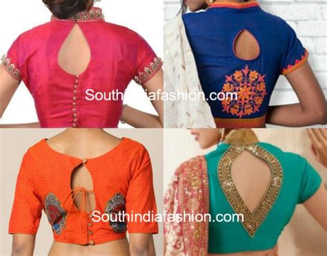 Keyhole Blouse Designs | Keyhole Blouse Front and Back Neck Catalogue