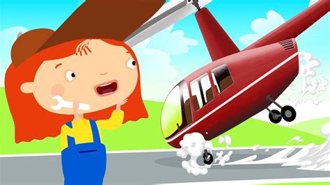 A Doutora McWheelie conserta um helicóptero Desenho infantil animado