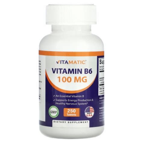 Vitamatic Vitamin B6 100 Mg 250 Tablets 250 Count Fred Meyer