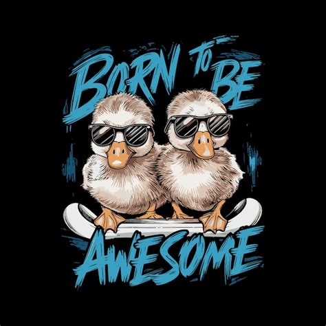 Premium Vector | Born to be awesome