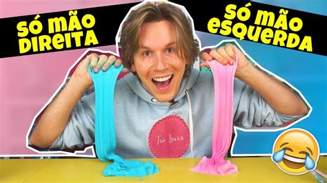 Fiz 2 Slimes Ao Mesmo Tempo Com Uma Única MÃo Slime Challenge Tio Lucas Youtube