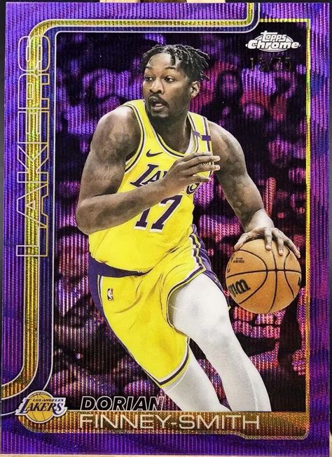 topps chrome dorian finney smith  purple wave refractor