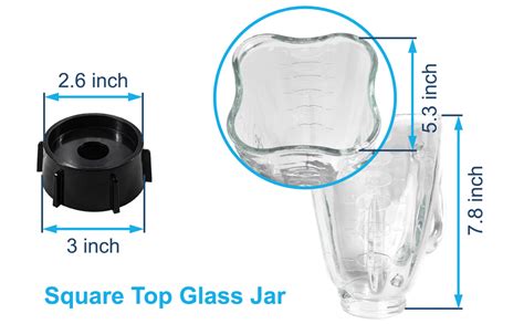 Amazon Hqrp Glass Jar Set Replacement Compatible With Oster