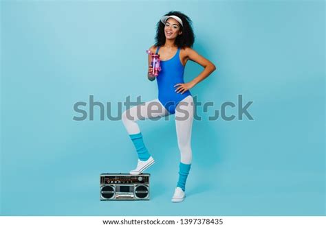 Attractive African Lady Aerobics Outfit Standing Stock Photo Edit Now