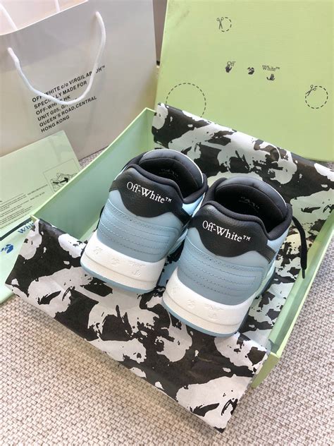 Off White "Light Blue & Black Stripe" - The Foot Planet