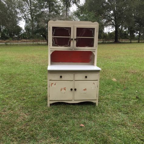 Antique Kitchen Cabinet Hutch China Cabinet Primitive Pantry Wood