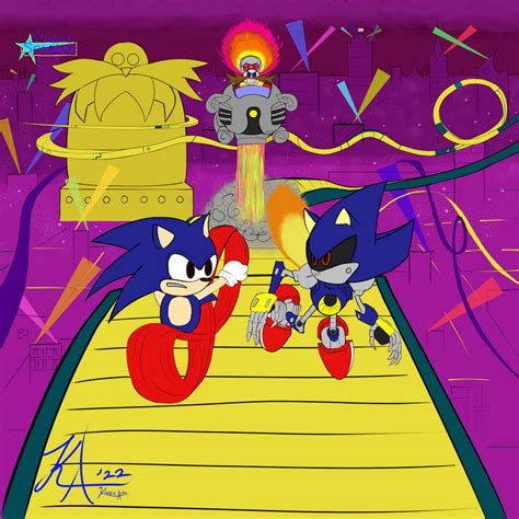 Sonic VS Metal Sonic-A Classic Rivalry by KlassicArts on DeviantArt