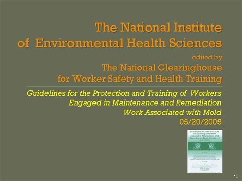 The National Institute Of Environmental Health Sciences Edited